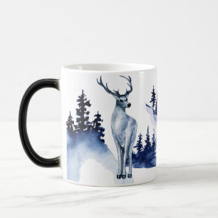 Create Your Own Blue Majestic Deer Magic Mug