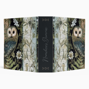 Create Your Own Blue Owl Floral Botanical Binder