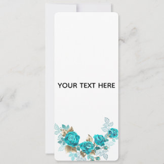 Create Your Own Blue Rose Elegant Invitation