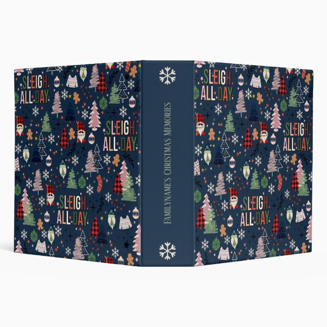 Create Your Own Blue Sleigh All Day Gnomes Binder (Background)