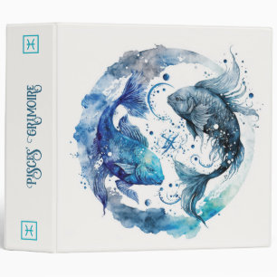Create Your Own Blue & Teal Pisces Zodiac Binder