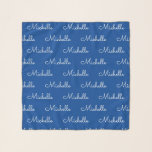 Create Your Own Blue White Name Personalized Scarf<br><div class="desc">Create Your Name Personalized Scarf. Easily add a name in the template and make an elegant scarf for yourself or a birthday gift or Christmas gift for family or friends.
Choose the size from the options menu.</div>