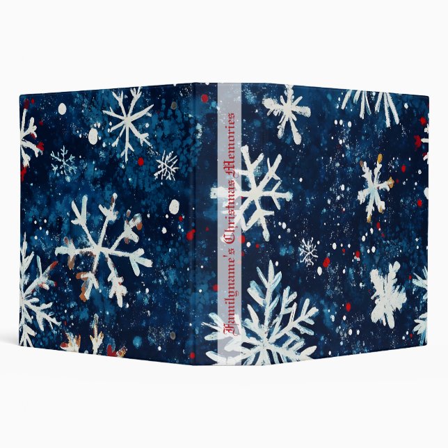 Create Your Own Blue & White Snowflakes Binder (Background)