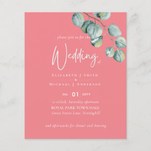 Create Your Own BLUSHROSE Eucalyptus Wedding Flyer