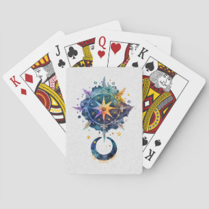 Create Your Own Boho Feathers, Moon & Star Playing Cards