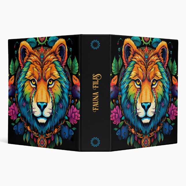 Create Your Own Boho Floral Tribal Bear Binder (Background)
