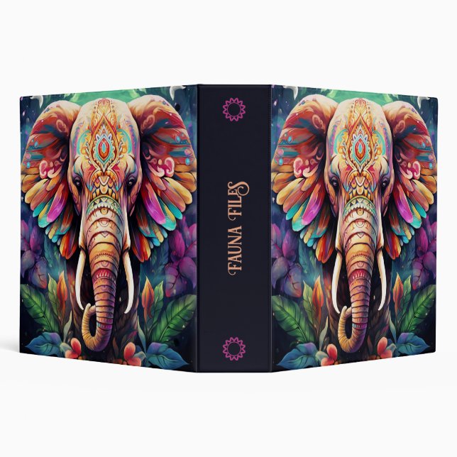 Create Your Own Boho Jungle Elephant Binder (Background)