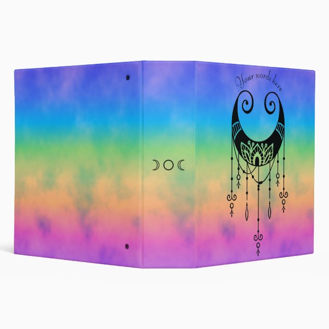 Create Your Own Boho Mystical Moon Silhouette Binder (Background)