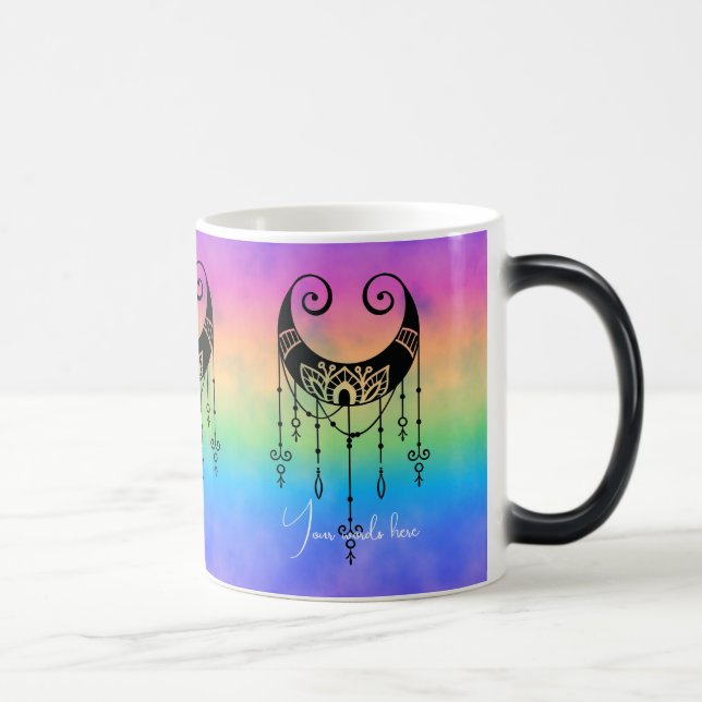 Create Your Own Boho Mystical Moon Silhouette Magic Mug (Right)