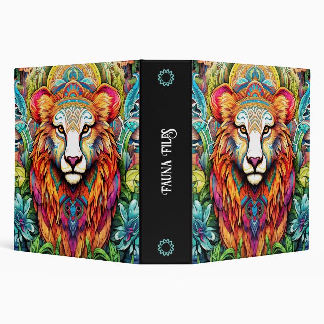 Create Your Own Boho Red Bear Totem Animal Binder (Background)