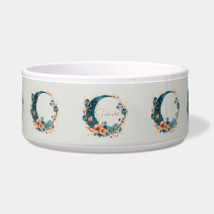 Create Your Own Boho Teal & Peach Floral Moon
