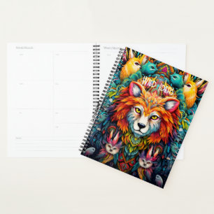 Create Your Own Boho Tribal Wolf Planner