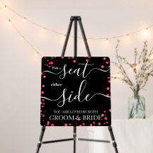 Create Your Own Bokeh Border Wedding Seating Sign