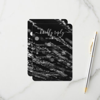 Create Your Own - Bokeh Frosted Branches RSVP Card