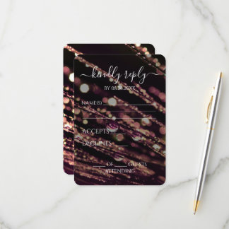 Create Your Own - Bokeh Frosted Branches RSVP Card