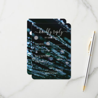 Create Your Own - Bokeh Frosted Branches RSVP Card