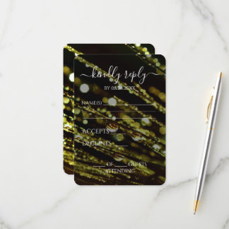 Create Your Own - Bokeh Frosted Branches RSVP Card