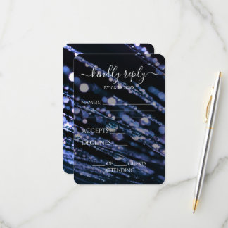 Create Your Own - Bokeh Frosted Branches RSVP Card