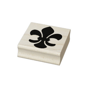 Create Your Own Bold Fleur De Lis Rubber Stamp