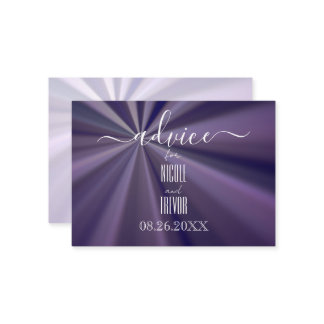 Create Your Own Bold Purple Sunburst Advice Card