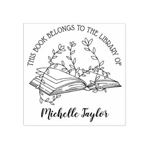 Create Your Own Book Lover Reading Library of Rubber Stamp