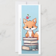 Create Your Own Books & Red Fox Bookmark Card