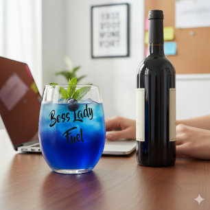 Create Your Own Boss Lady Fuel Stemless Wine Glass