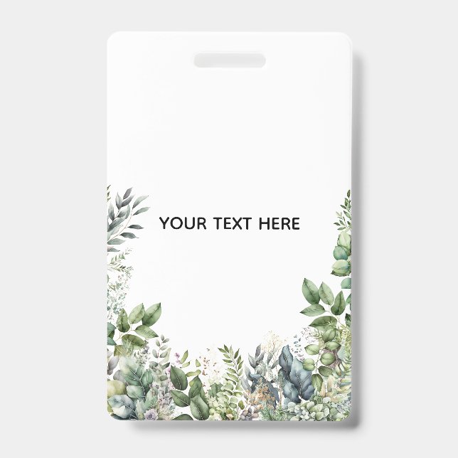 Create Your Own Botanical Design Badge (Front)