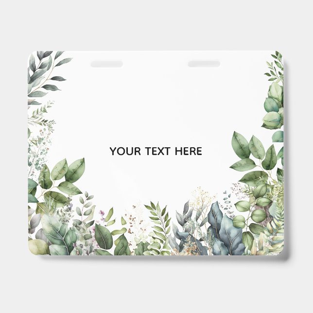 Create Your Own Botanical Design Badge (Front)