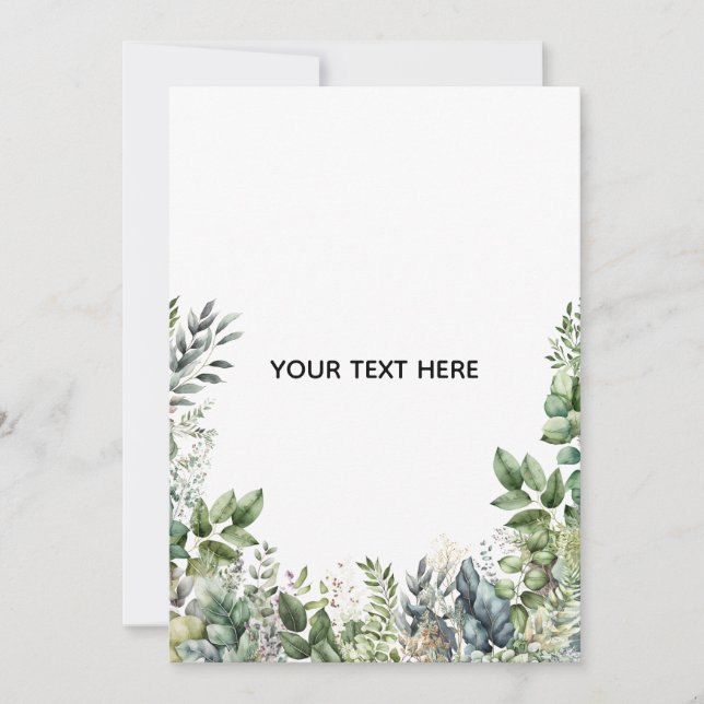 Create Your Own Botanical Design Invitation (Front)