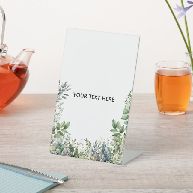 Create Your Own Botanical Design Pedestal Sign (In SItu)