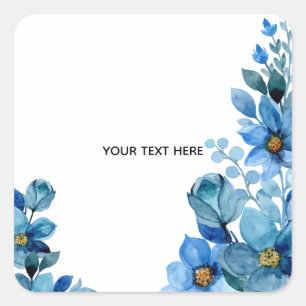 Create Your Own Botanical Design Square Sticker