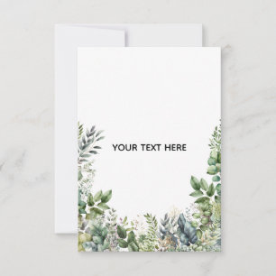 Create Your Own Botanical Design Thank You Card