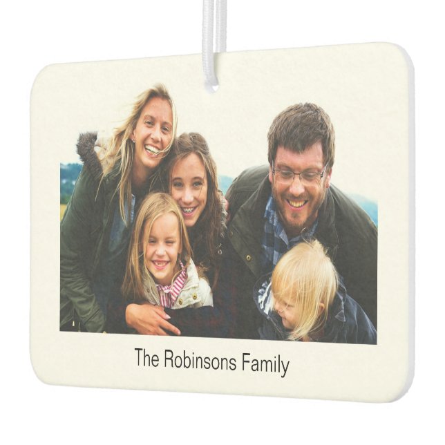 Create Your Own Both Sides Family Photo Unique Car Air Freshener (Left)