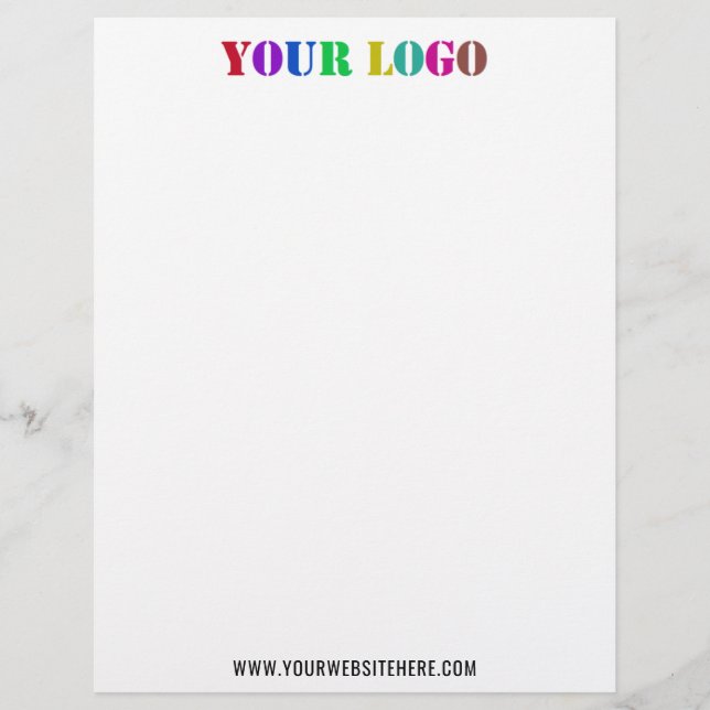 Create Your Own Branded Company Letterhead Example (Front)