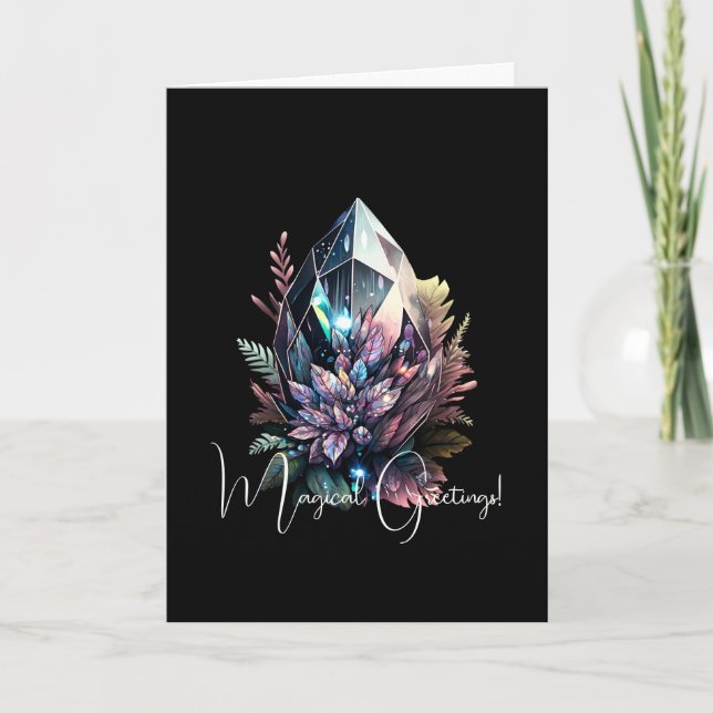 Create Your Own Bright Crystals Card (Front)