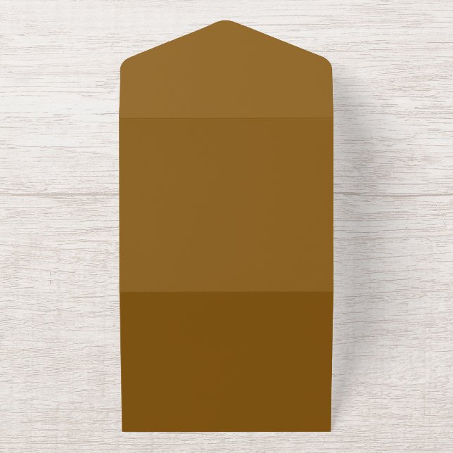 Create Your Own Brown All In One Invitation (Outside)