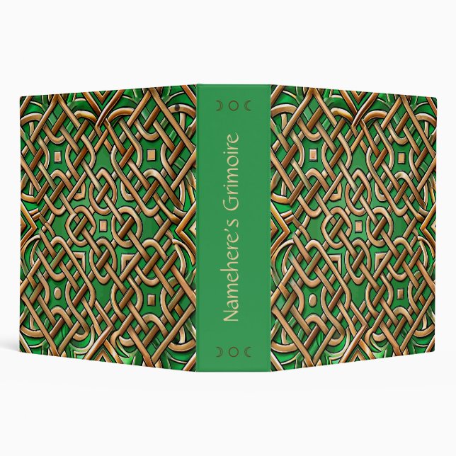 Create Your Own Brown Bronze Celtic Knotwork Binder (Background)