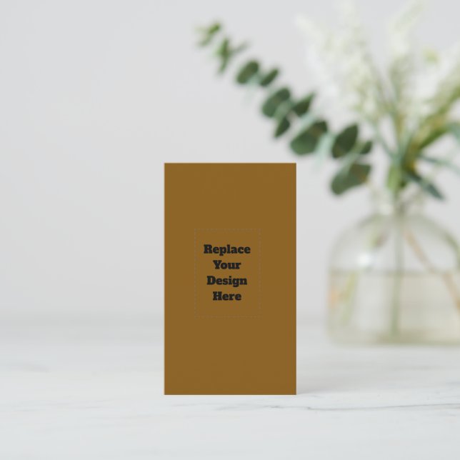 Create Your Own Brown Calling Card (Standing Front)