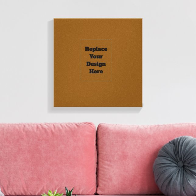 Create Your Own Brown Canvas Print (Insitu(LivingRoom))