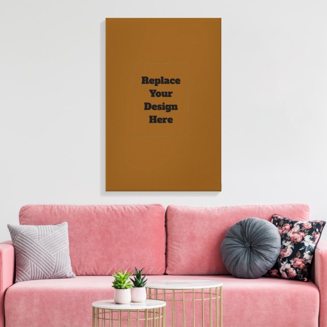 Create Your Own Brown Canvas Print (Insitu(LivingRoom))