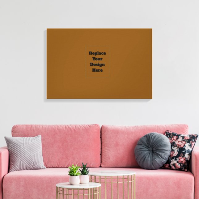 Create Your Own Brown Canvas Print (Insitu(LivingRoom))