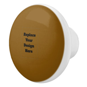 Create Your Own Brown Ceramic Knob