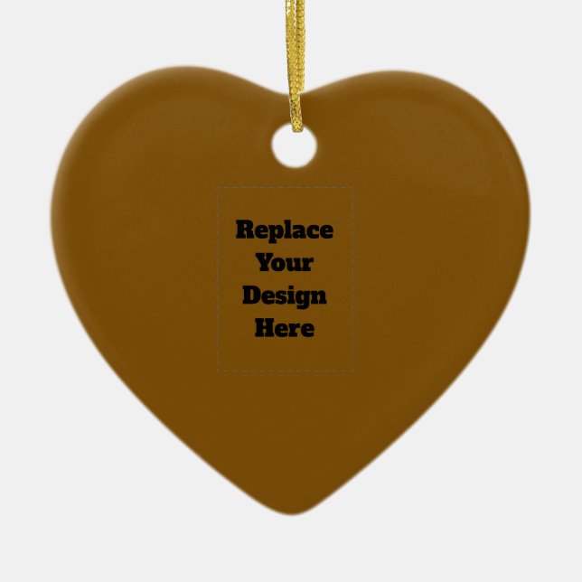 Create Your Own Brown Ceramic Ornament (Front)