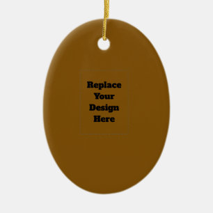 Create Your Own Brown Ceramic Ornament