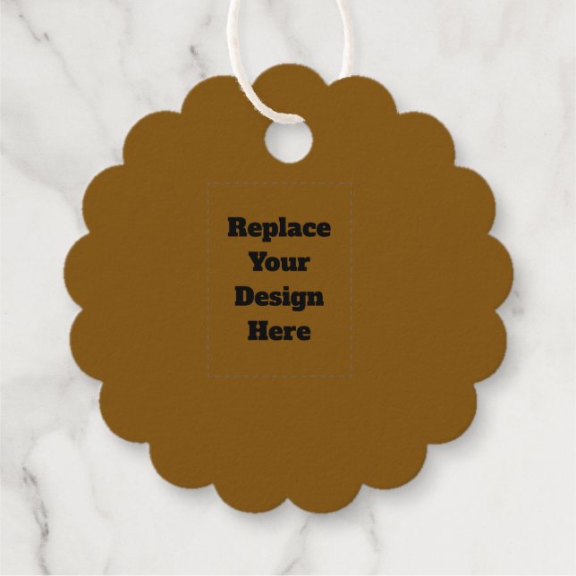 Create Your Own Brown Favour Tags (Back)