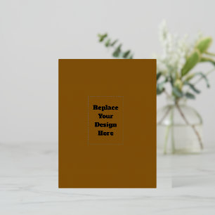 Create Your Own Brown Foil Holiday Postcard
