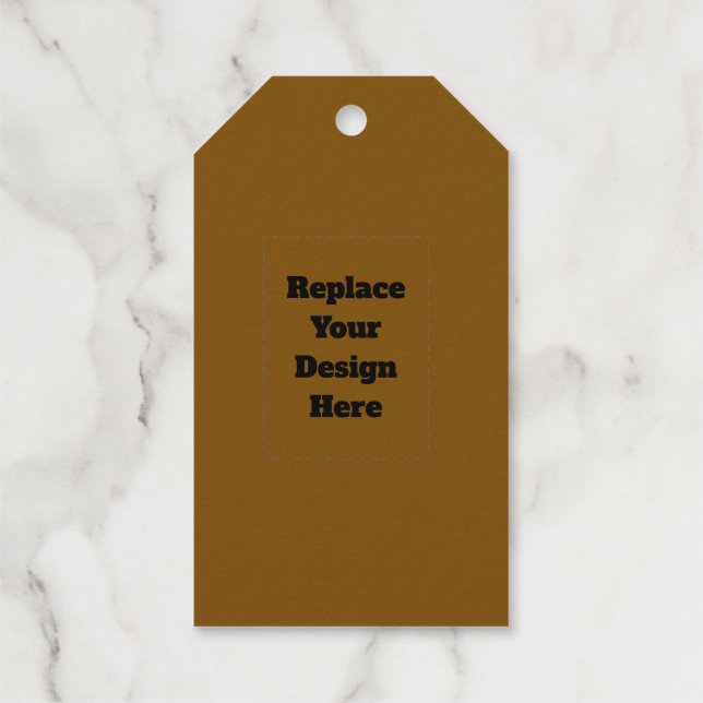 Create Your Own Brown Gift Tags (Back)