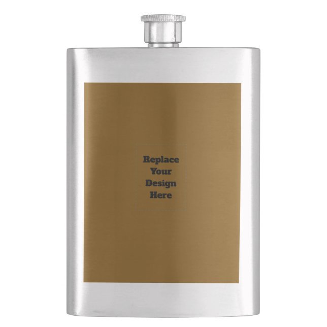 Create Your Own Brown Hip Flask (Front)