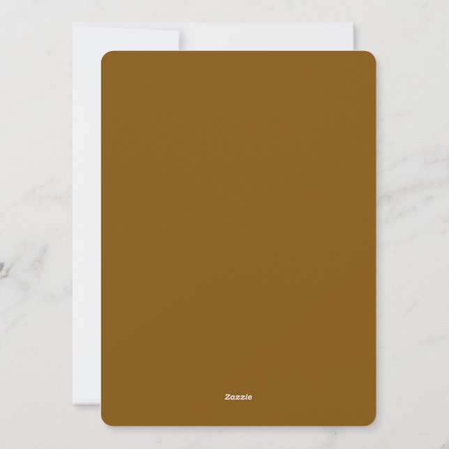 Create Your Own Brown Holiday Card (Back)